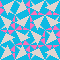 Obraz premium Abstract Mosaic Geometrical Pattern Design With Simple Shapes And Figures