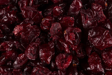 Dried cranberries  on white