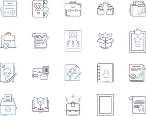 Agile management outline icons collection. Agile, Management, Scrum, Adaptive, Iterative, Kanban, Collaborative vector and illustration concept set. Incremental, Team, Sprint linear signs