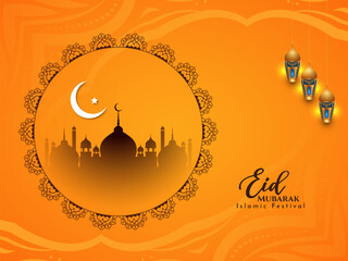 Eid Mubarak traditional Islamic festival background design