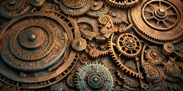 modern mechanical steampunk background background image 17339662fr