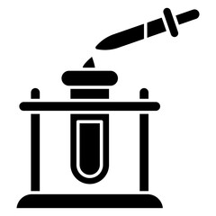      Editable flat design vector of test tube