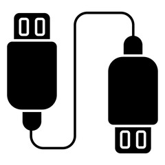 Creative design icon of data cable 