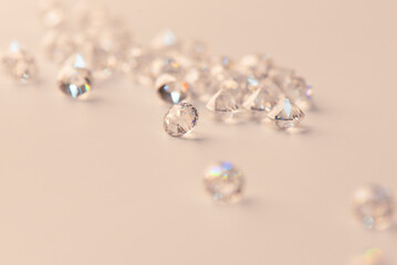 Sparkling cut diamond gems