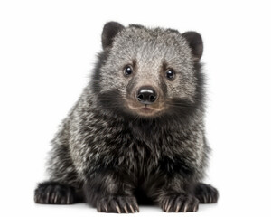 Obraz premium photo of binturong isolated on white background. Generative AI