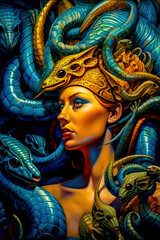 Neo Surreale Pop Art Abstrakt Digital Art Generative AI Wandbild Hintergrund Cover Magazin Ausstellung Kunst Differenziert