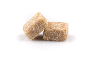brown sugar cubes isolated