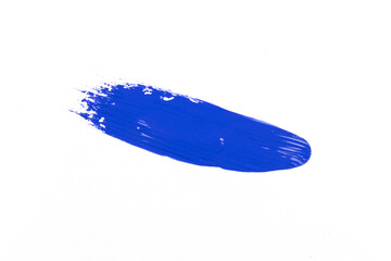blue stroke of the paint brush