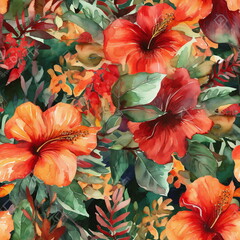 seamless floral pattern, wrappers, wallpapers, postcards, greeting cards, wedding invitations, romantic events, created with Generative Ai technology.