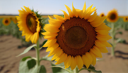 Sunflowers in summer