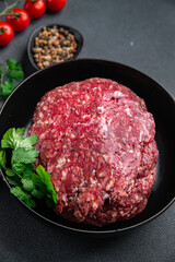 minced meat beef ground meat ready to cook healthy meal food snack on the table copy space food background rustic top view