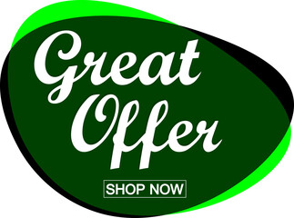 Great Offer. Sale bubble banner, discount tag. PNG illustration