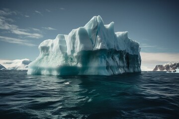 Fototapeta na wymiar Antarctic iceberg created with AI. Generative AI