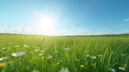 Flower Field Bliss: Stunning Natural Panorama