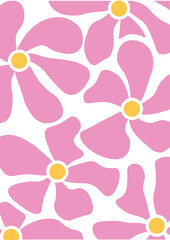 background with pink flowers  seamless patterns. Abstract.