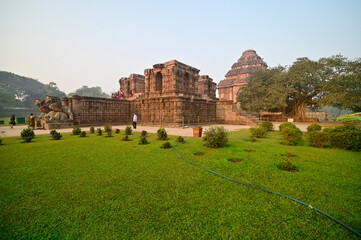 Fototapeta na wymiar Early morning view of Sun temple, Odisha, India.