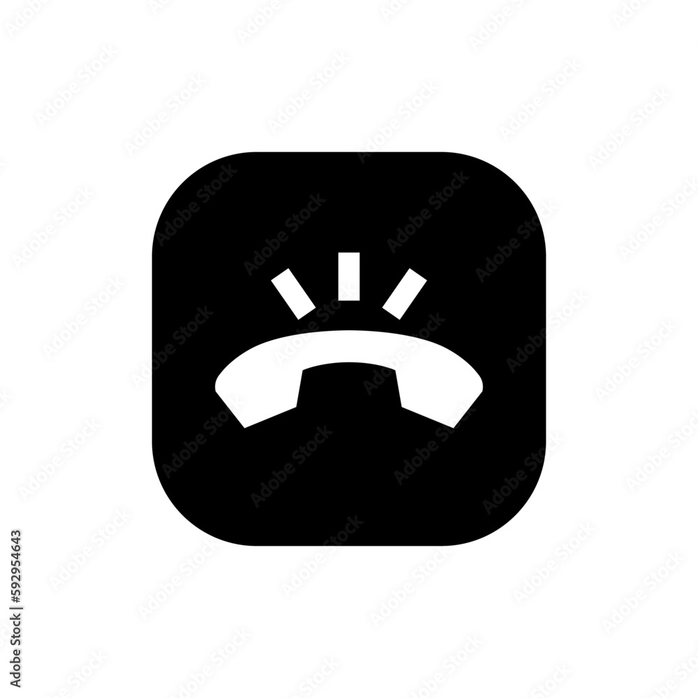 Poster phone call icon vector isolated on square background