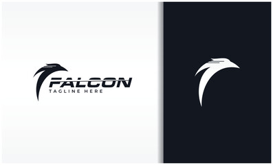 Awesome falcon logo design vector