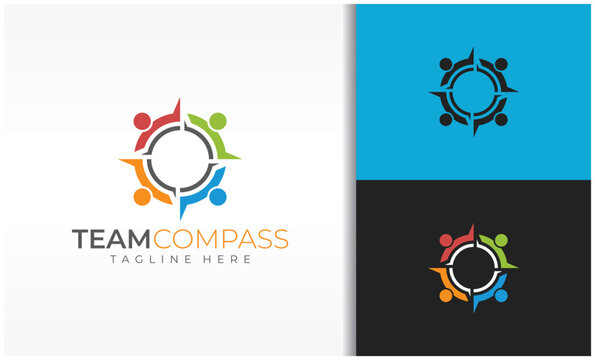Smart team and compass logo