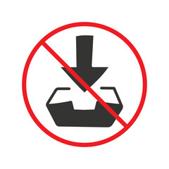 Forbidden hand drawn inbox vector icon. Download inbox flat sign design. No Inbox linear Prohibited vector icon. Warning, caution, attention, restriction flat sign