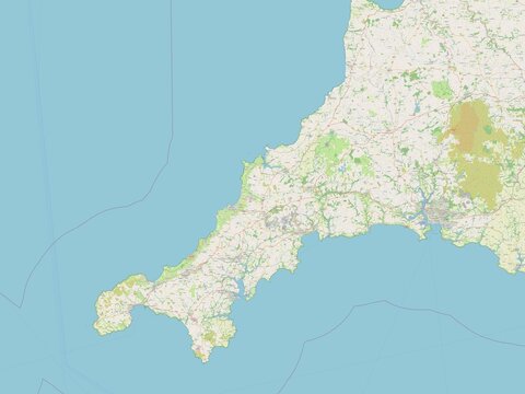 Cornwall, England - Great Britain. OSM. No legend