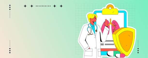 Medical Characters Anti-epidemic Flat Vector Concept Operation Hand Drawn Illustration
