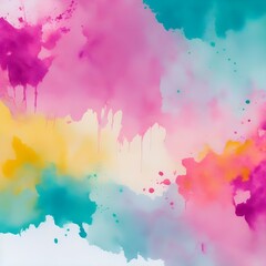 watercolor abstract multicolor background, generative AI