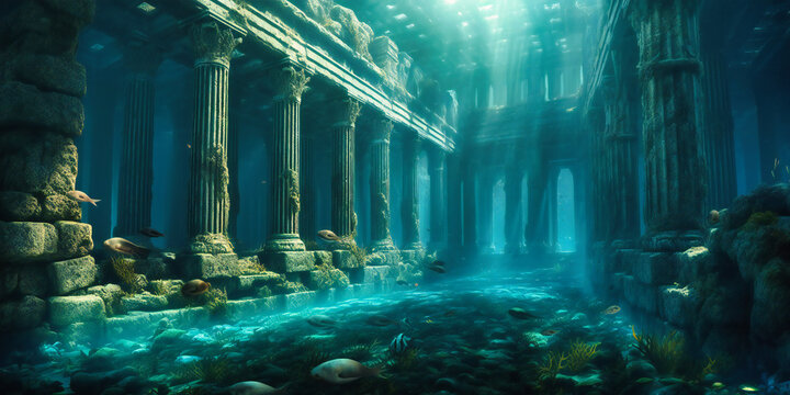 ruins of ancient greek city under sea water and sea animals underwater yk j irby image 11998781lb,