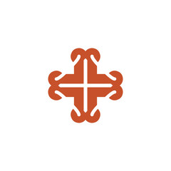 Obraz premium Anatolian Culture Motif Colorful Abstract Carpet and Rug Pattern Logo Turkish Design Template Vector a111