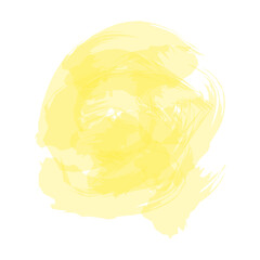 vector translucent yellow spot, watercolor imitation, brush strokes, design materials, blurry spot