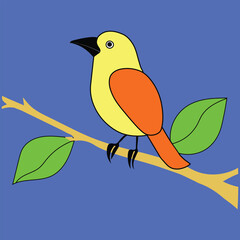 Beautiful Bird drawing illustration-vector Artwork