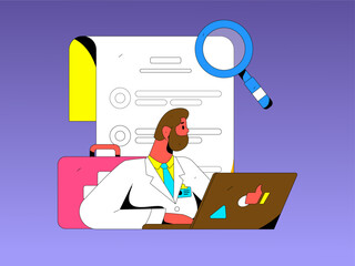 Medical Characters Anti-epidemic Flat Vector Concept Operation Hand Drawn Illustration
