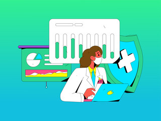 Medical Characters Anti-epidemic Flat Vector Concept Operation Hand Drawn Illustration
