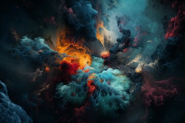 Obraz na płótnie Canvas Celestial Beauty: Breathtaking Space Nebula. Generative AI