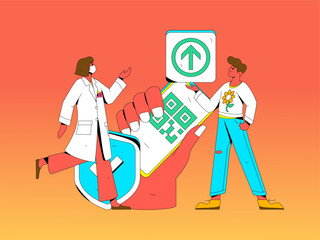 Medical Characters Anti-epidemic Flat Vector Concept Operation Hand Drawn Illustration
