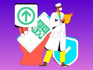 Medical Characters Anti-epidemic Flat Vector Concept Operation Hand Drawn Illustration 