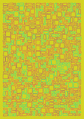 Offset Quads generative art background art illustration