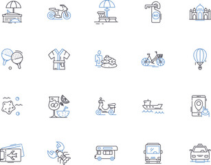 Asian culture outline icons collection. Asian, Culture, Traditions, Customs, Religion, Music, Art vector and illustration concept set. Dance, Cuisine, Languages linear signs