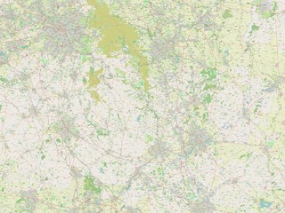 Derbyshire, England - Great Britain. OSM. No legend