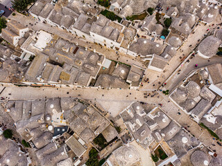 Aerial view Alberobello, Pugli, Itali