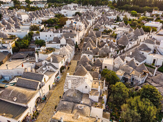 Aerial view Alberobello, Pugli, Itali