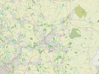 Obraz premium Doncaster, England - Great Britain. OSM. No legend