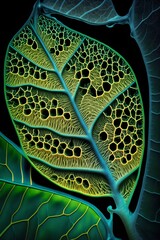 a microscopic view of a plant showing its internal structure.