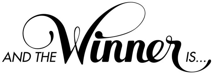 And the winner is - custom calligraphy text