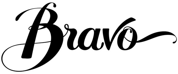 Bravo - custom calligraphy text