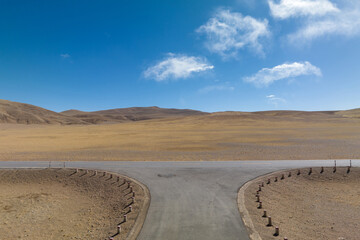 Aerial view of beautiful landscape in Tibet,China
