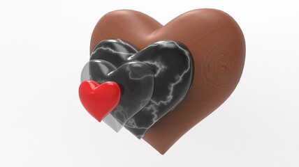 a simple illustration of multiple hearts