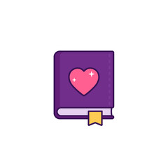 love diary icon with outline