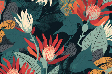 seamless floral pattern with flowers