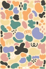 Fototapeta premium seamless pattern with free-shape vector